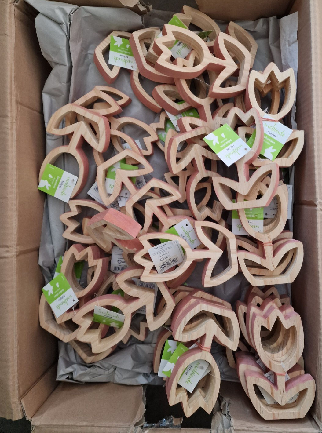 Wenco 200x Blume Holzdeko, Frühling, Sommer, Ostern